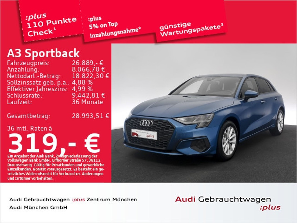 Audi A3 2023 Benzine