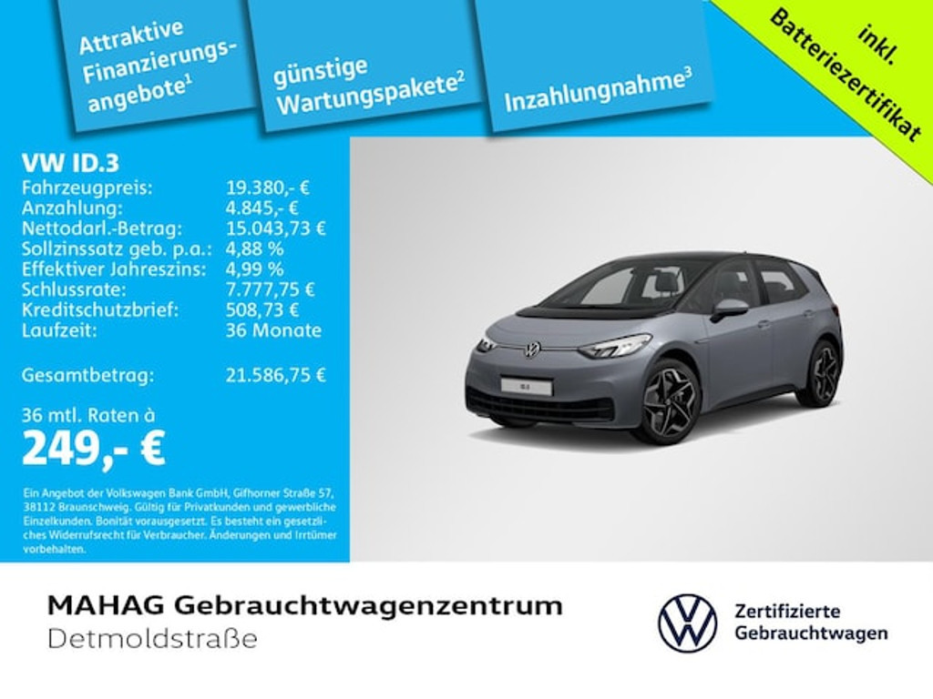 Volkswagen ID.3 2022 Elektrisch