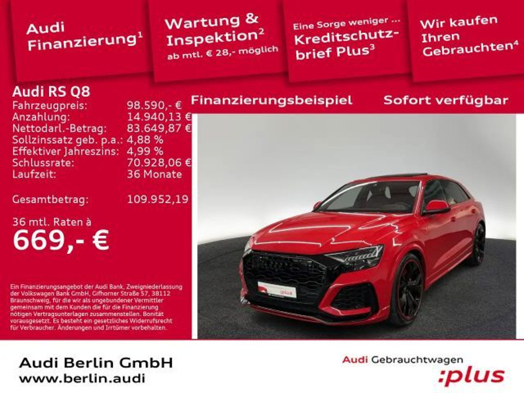 Audi RS Q8 2022 Benzine