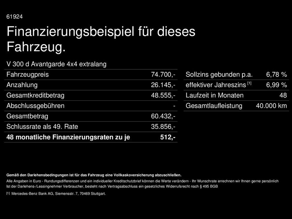 Mercedes-Benz V-Klasse 2025 Diesel