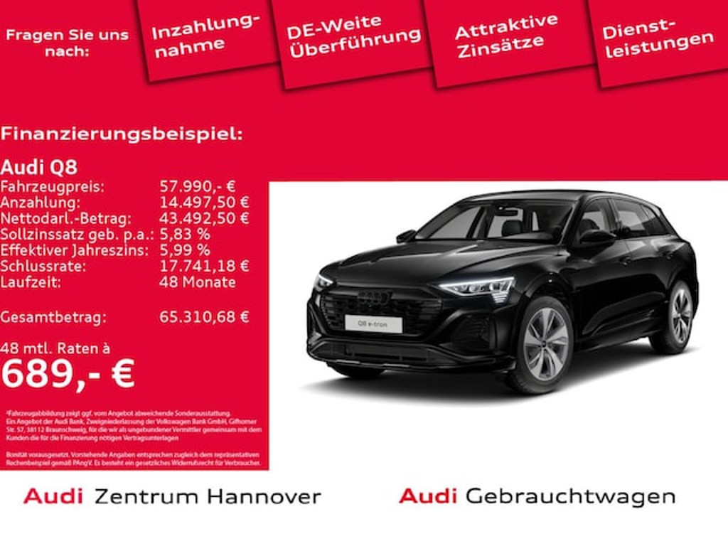 Audi Q8 e-tron 2024 Elektrisch