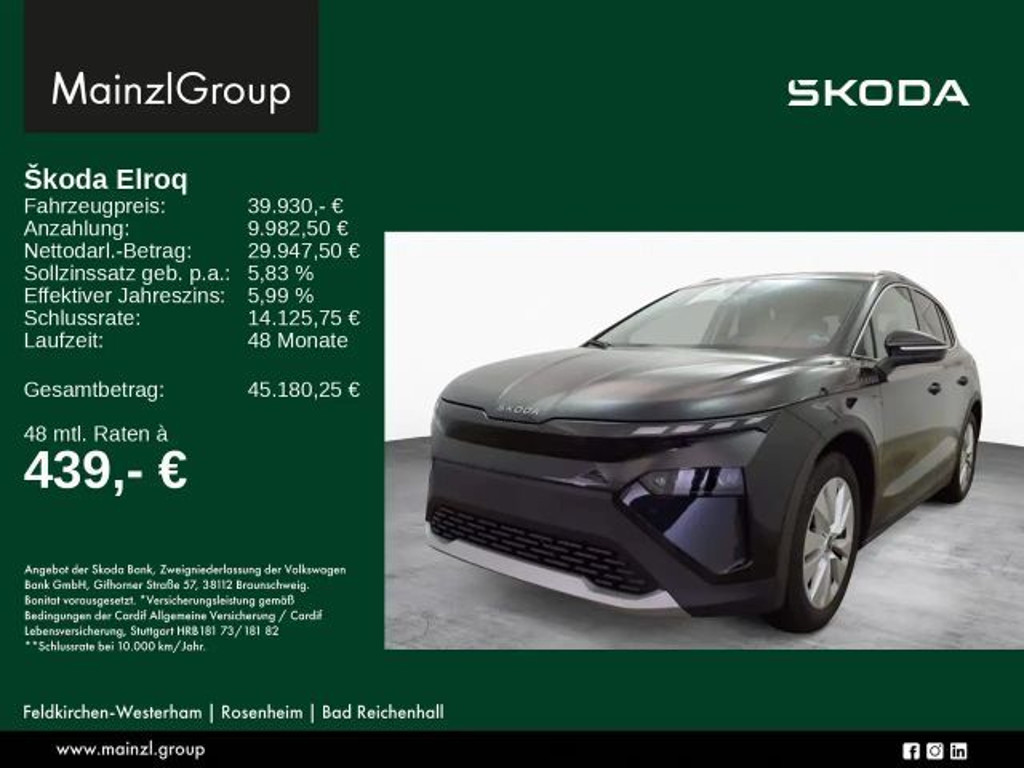 Skoda Elroq 2025 Elektrisch