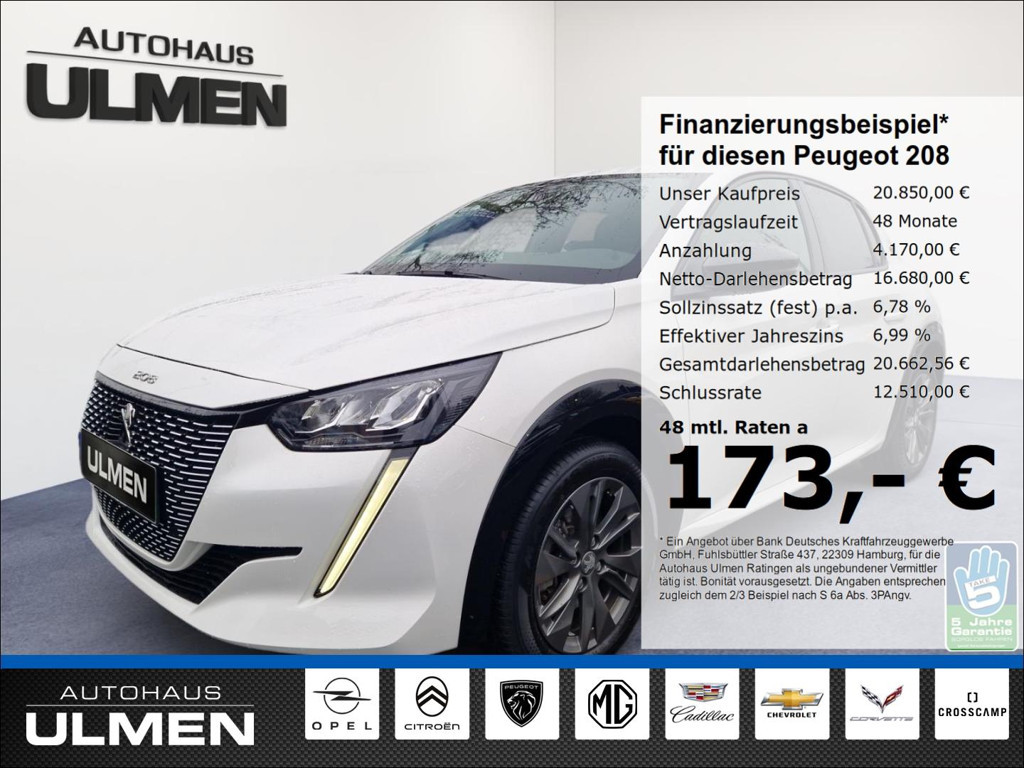 Peugeot e-208 2023 Elektrisch
