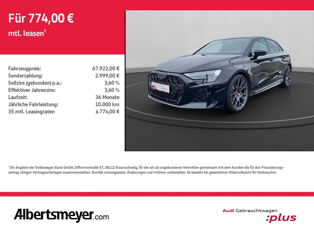 Audi RS3 2025 Benzine