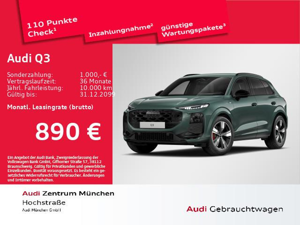 Audi Q3 2026 Benzine