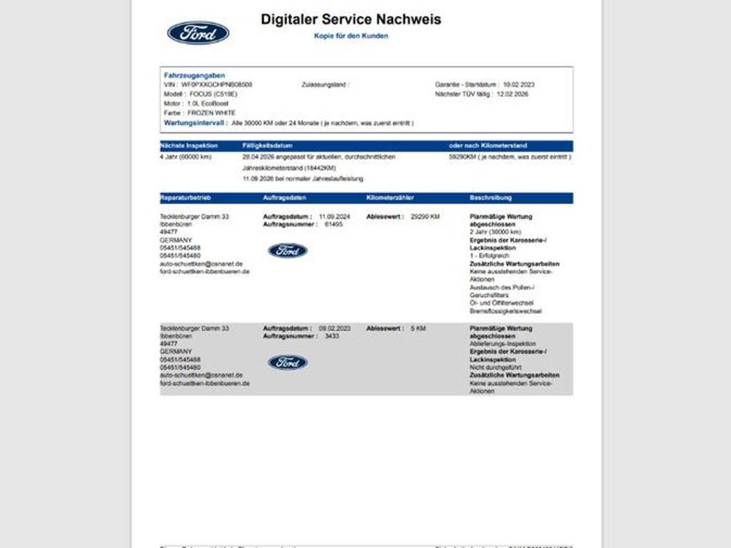 Ford Focus 2023 Benzine