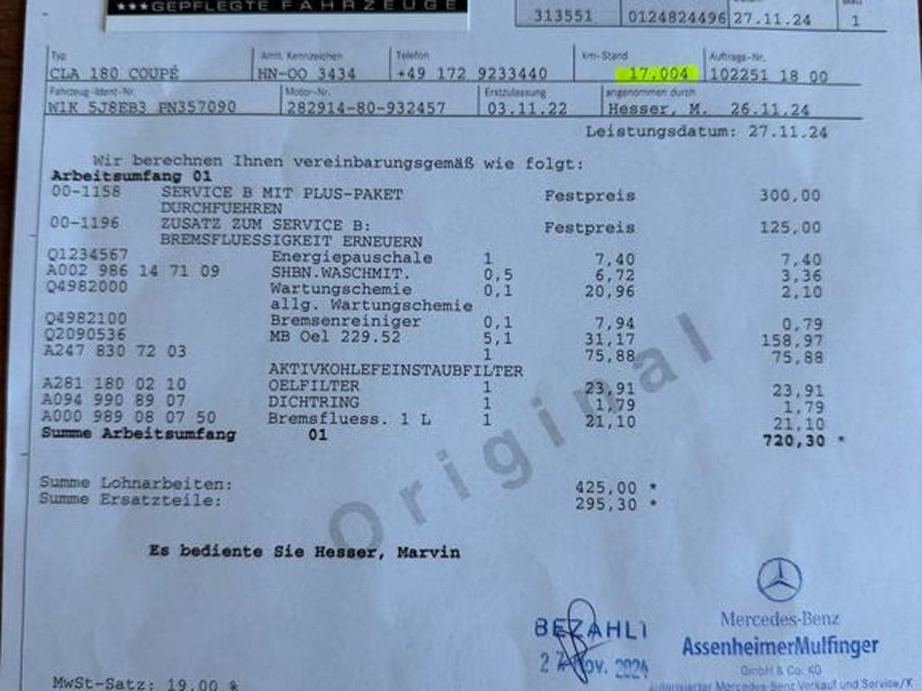 Mercedes-Benz CLA-Klasse