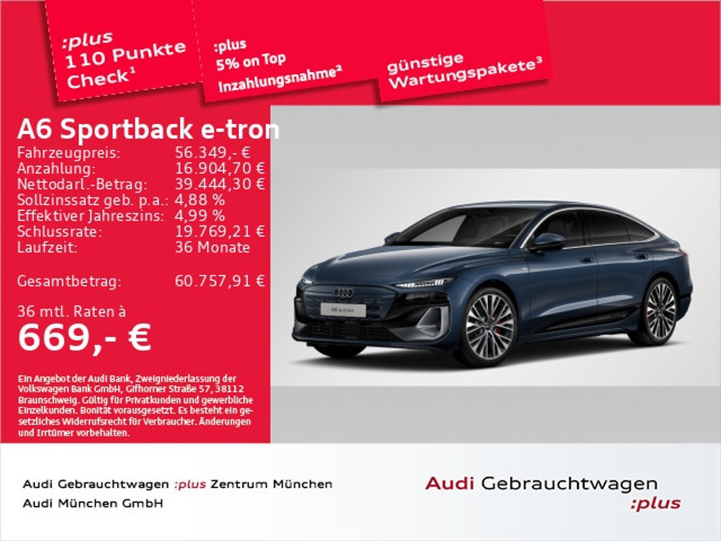 Audi A6 e-tron 2025 Elektrisch