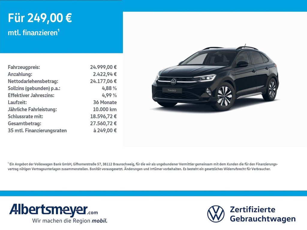Volkswagen Taigo 2025 Benzine