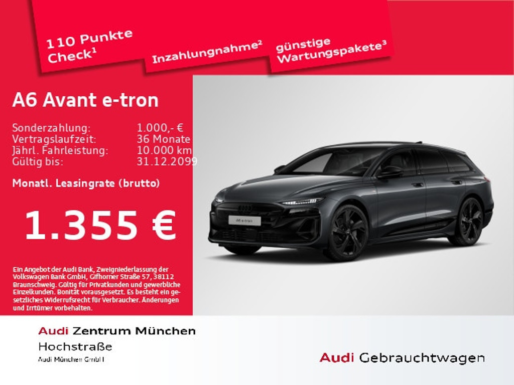 Audi A6 e-tron 2026 Elektrisch