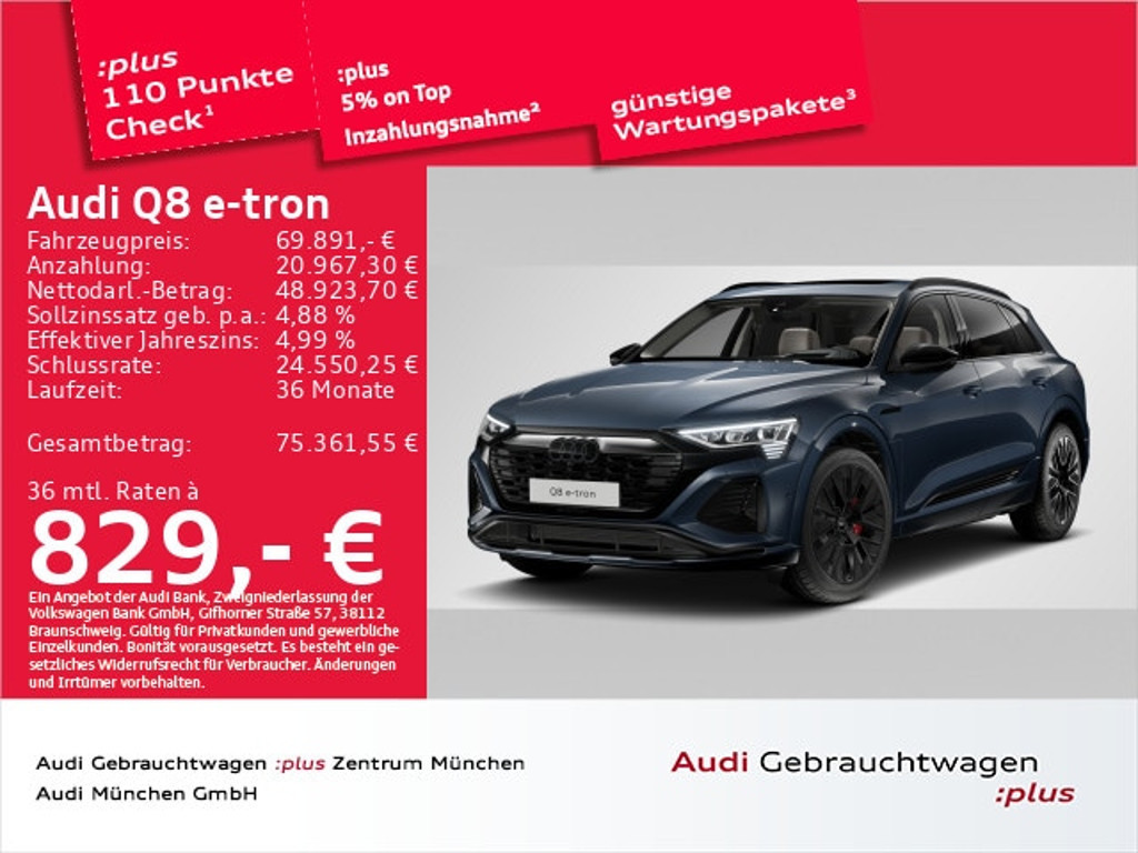 Audi Q8 e-tron 2024 Elektrisch