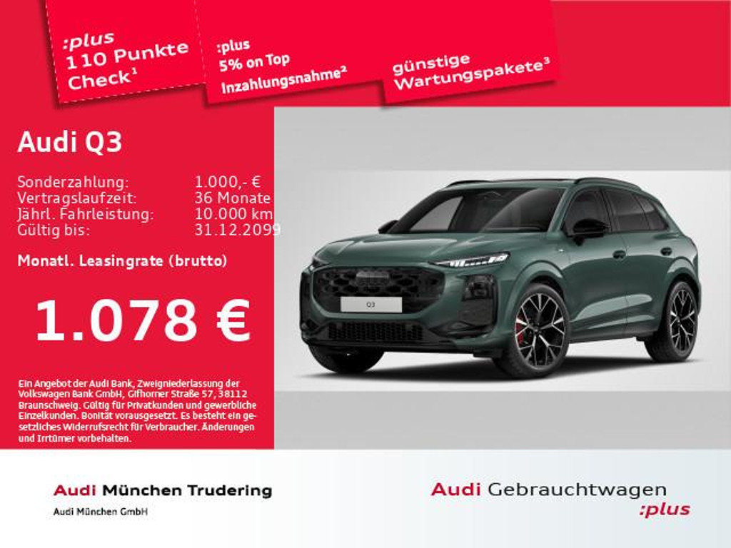 Audi Q3 2026 Benzine