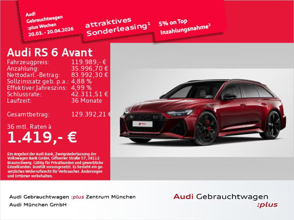 Audi RS6 2025 Benzine