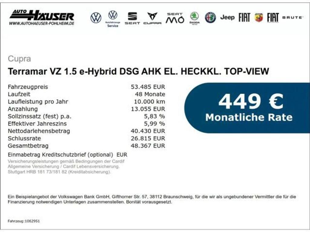 Cupra Terramar 2026 Hybride Benzine