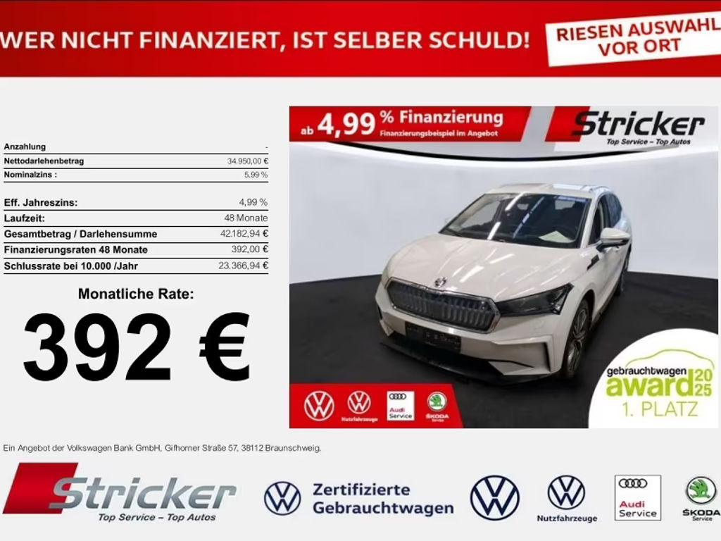 Skoda Enyaq iV 2023 Elektrisch