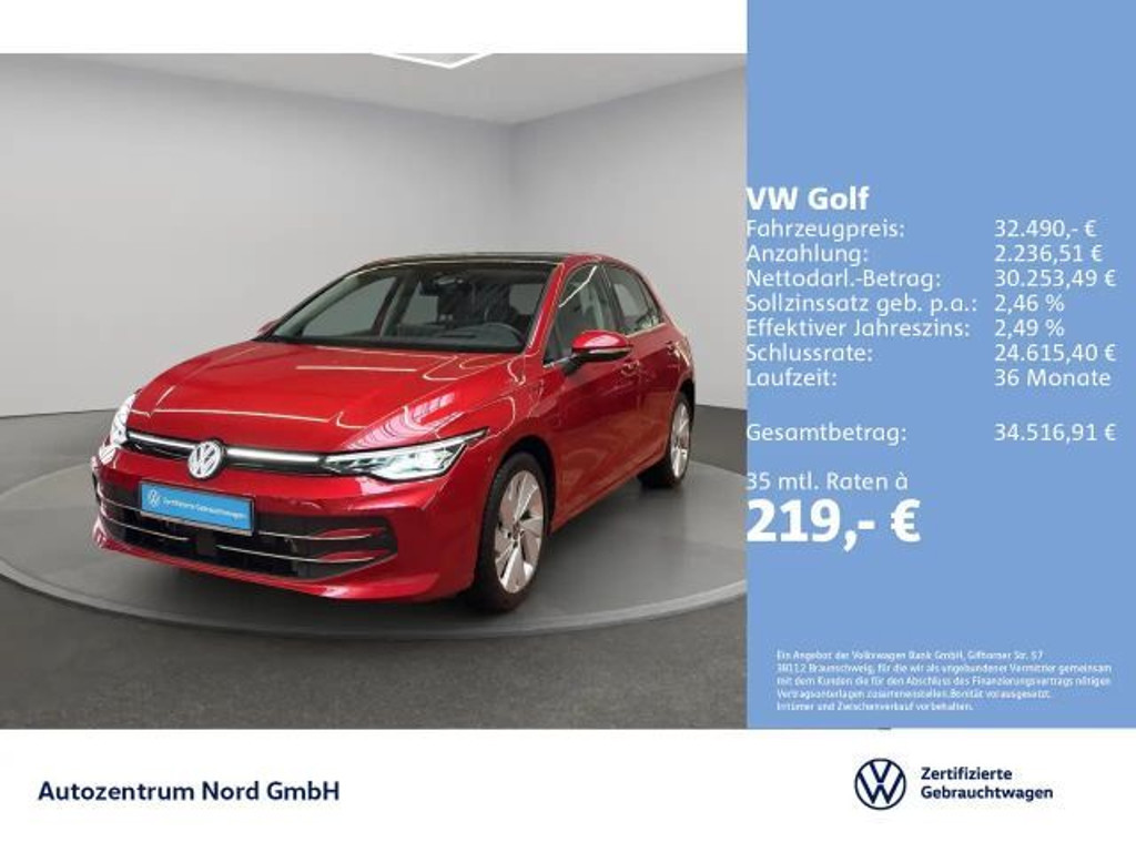 Volkswagen Golf 2025 Hybride Benzine