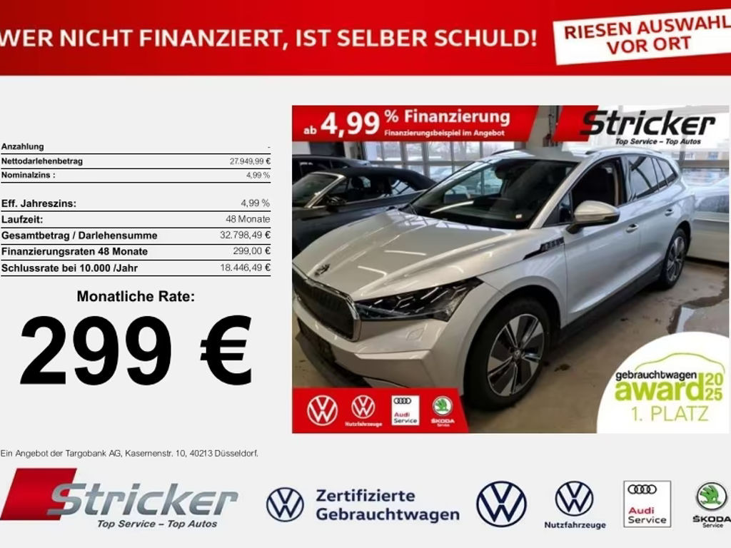 Skoda Enyaq iV 2024 Elektrisch