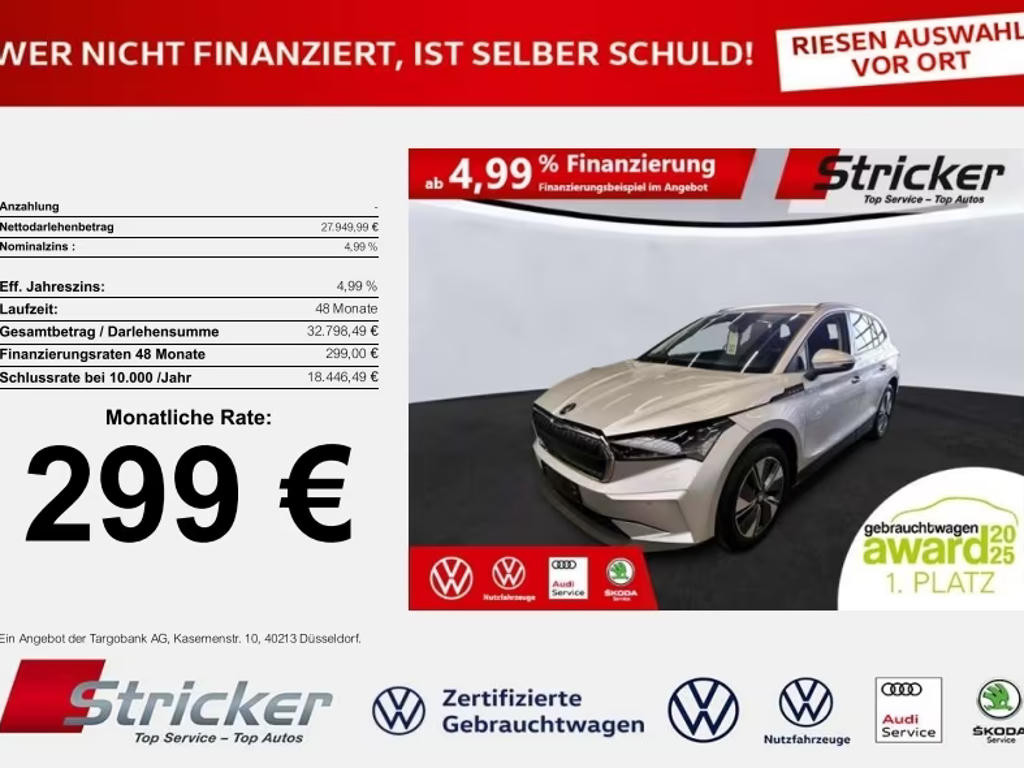 Skoda Enyaq iV 2024 Elektrisch