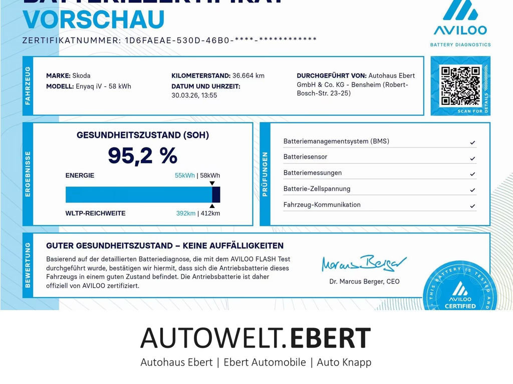 Skoda Enyaq iV 2021 Elektrisch
