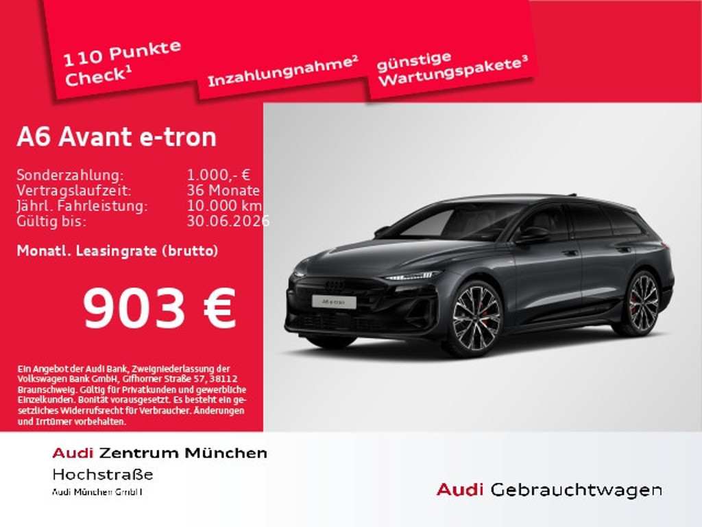 Audi A6 e-tron 2026 Elektrisch