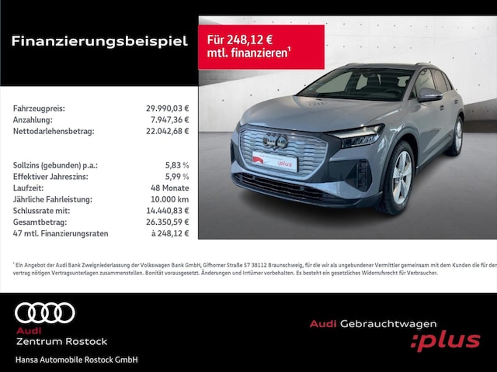 Audi Q4 e-tron 2022 Elektrisch