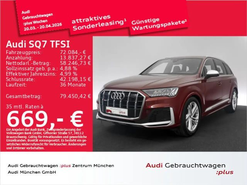 Audi SQ7 2022 Benzine