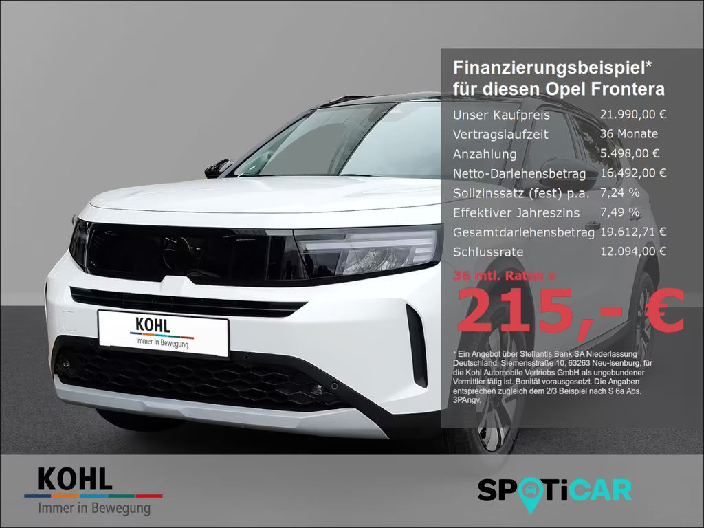 Opel Frontera 2025 Benzine