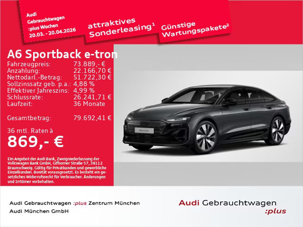 Audi A6 e-tron 2025 Elektrisch