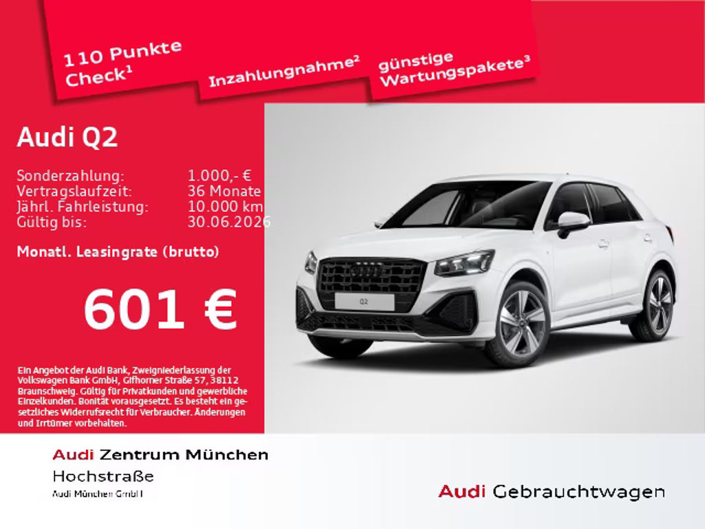 Audi Q2 2026 Benzine
