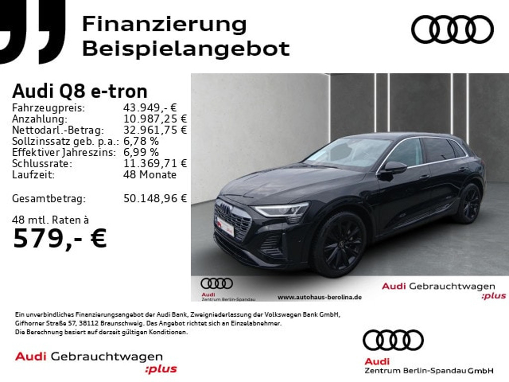 Audi Q8 e-tron 2024 Elektrisch