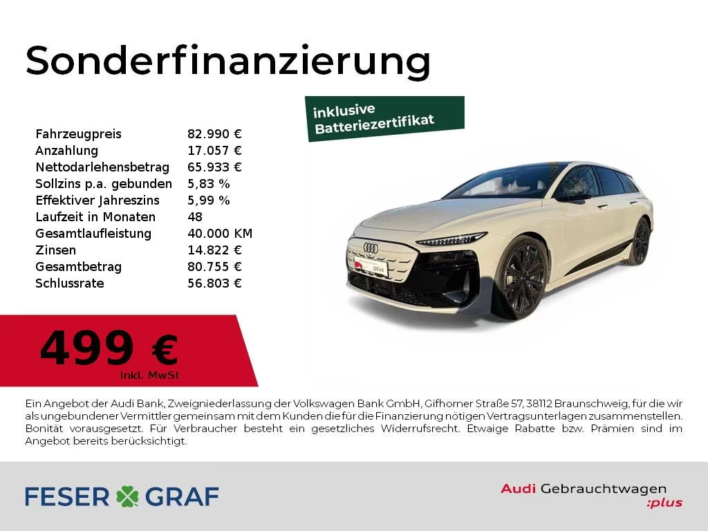 Audi S6 e-tron 2025 Elektrisch