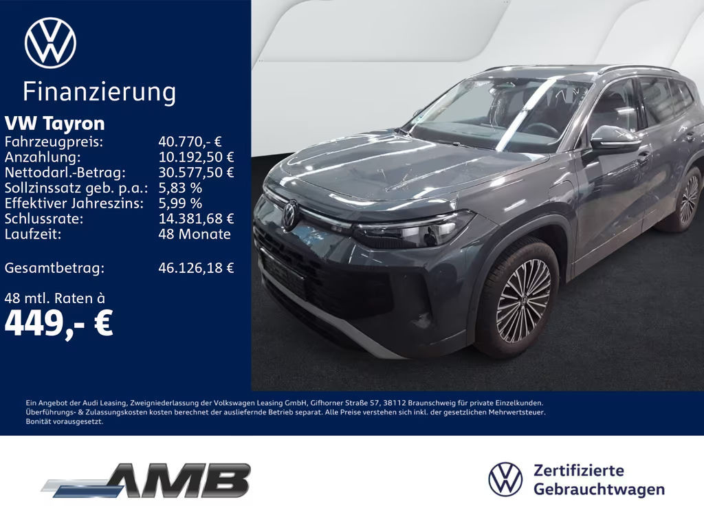 Volkswagen Tayron 2025 Hybride Benzine