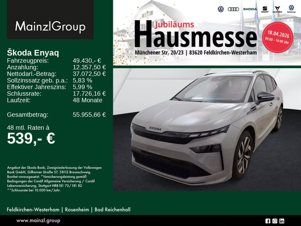 Skoda Enyaq iV 2025 Elektrisch