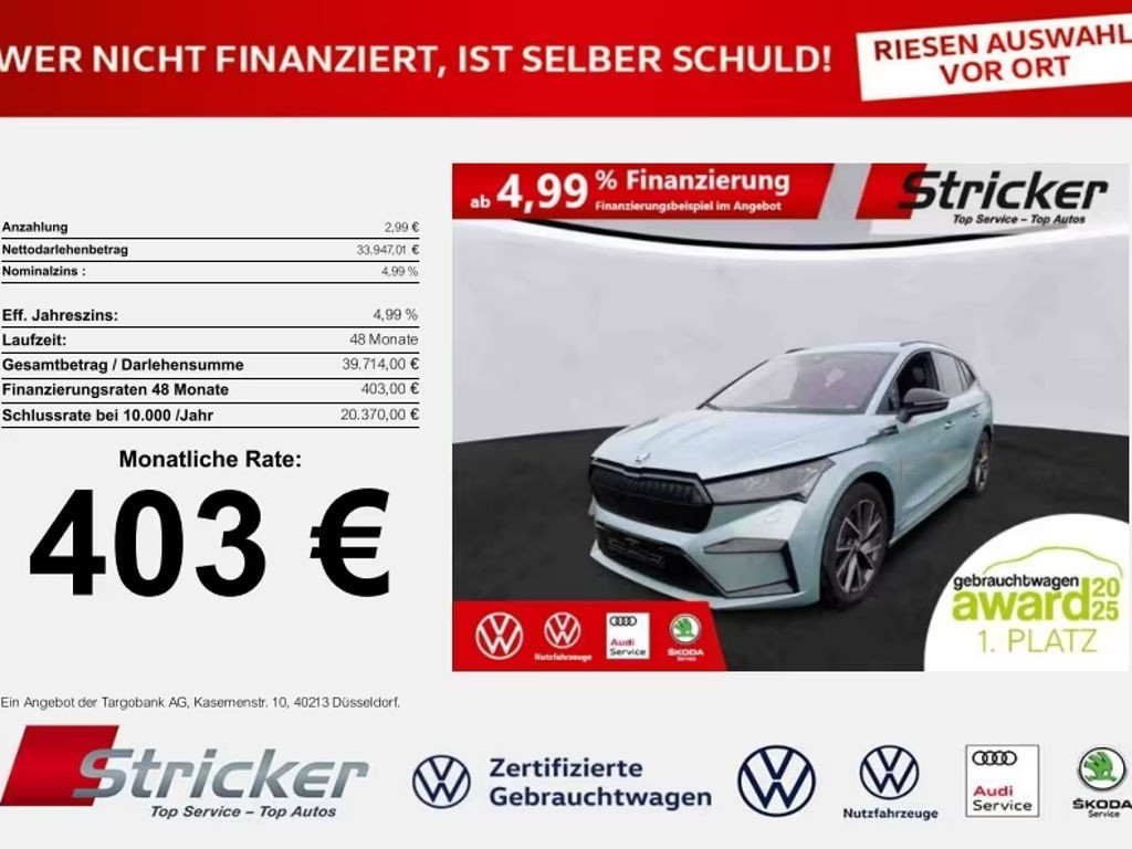 Skoda Enyaq iV 2022 Elektrisch