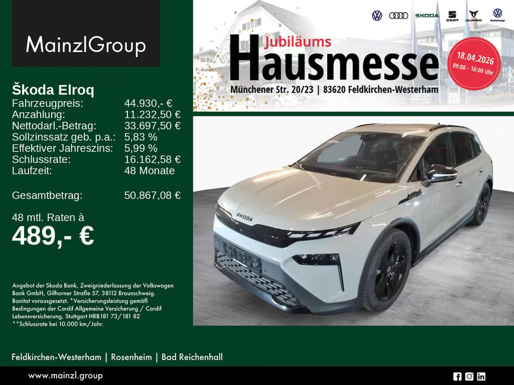 Skoda Elroq 2025 Elektrisch