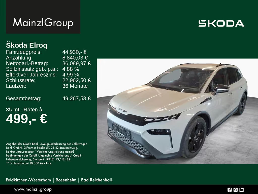 Skoda Elroq 2025 Elektrisch