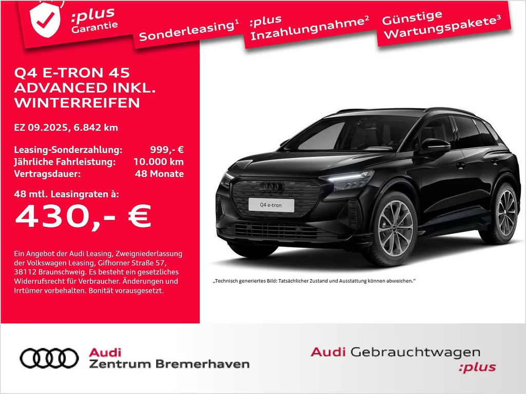 Audi Q4 e-tron 2025 Elektrisch