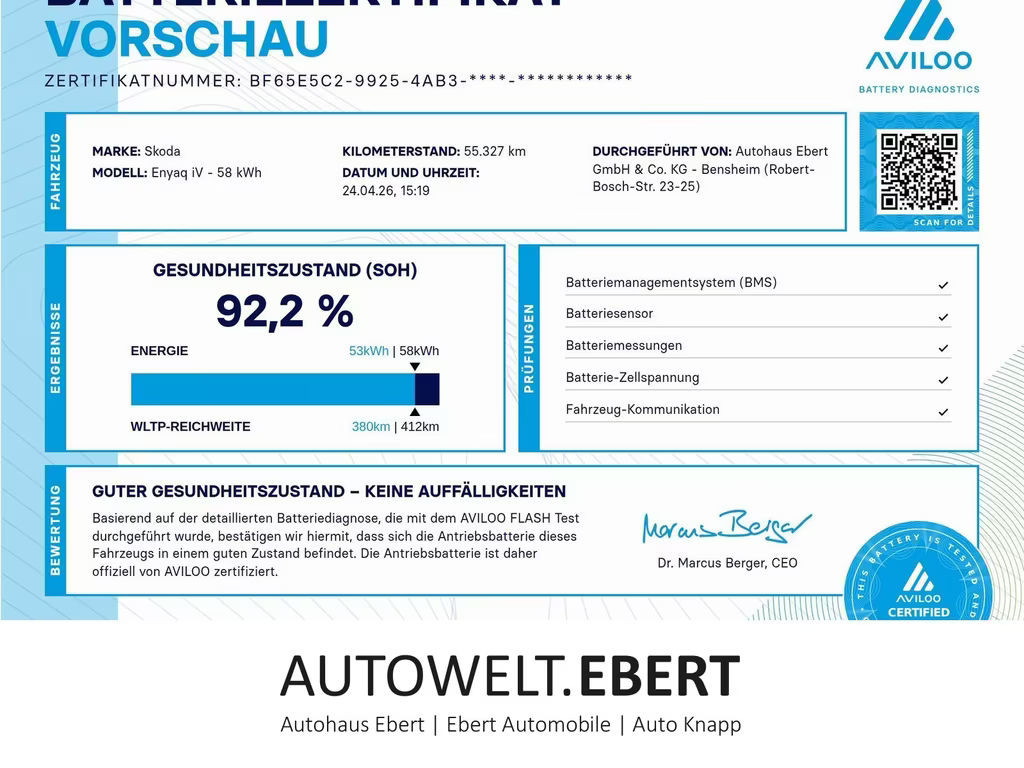 Skoda Enyaq iV 2022 Elektrisch