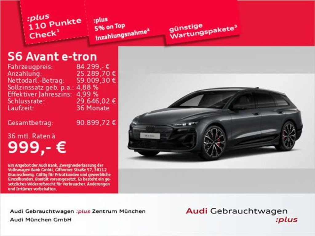 Audi S6 e-tron 2024 Elektrisch