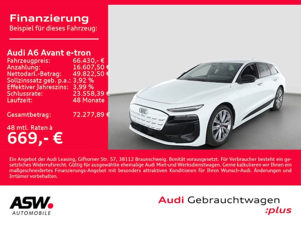 Audi A6 e-tron 2025 Elektrisch