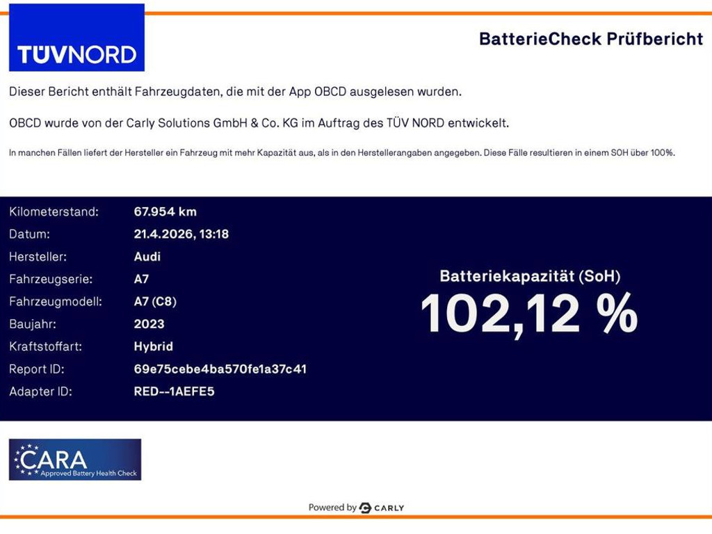 Audi A7 2022 Hybride Benzine