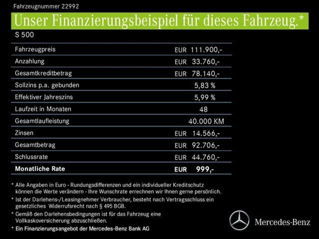 Mercedes-Benz S-Klasse