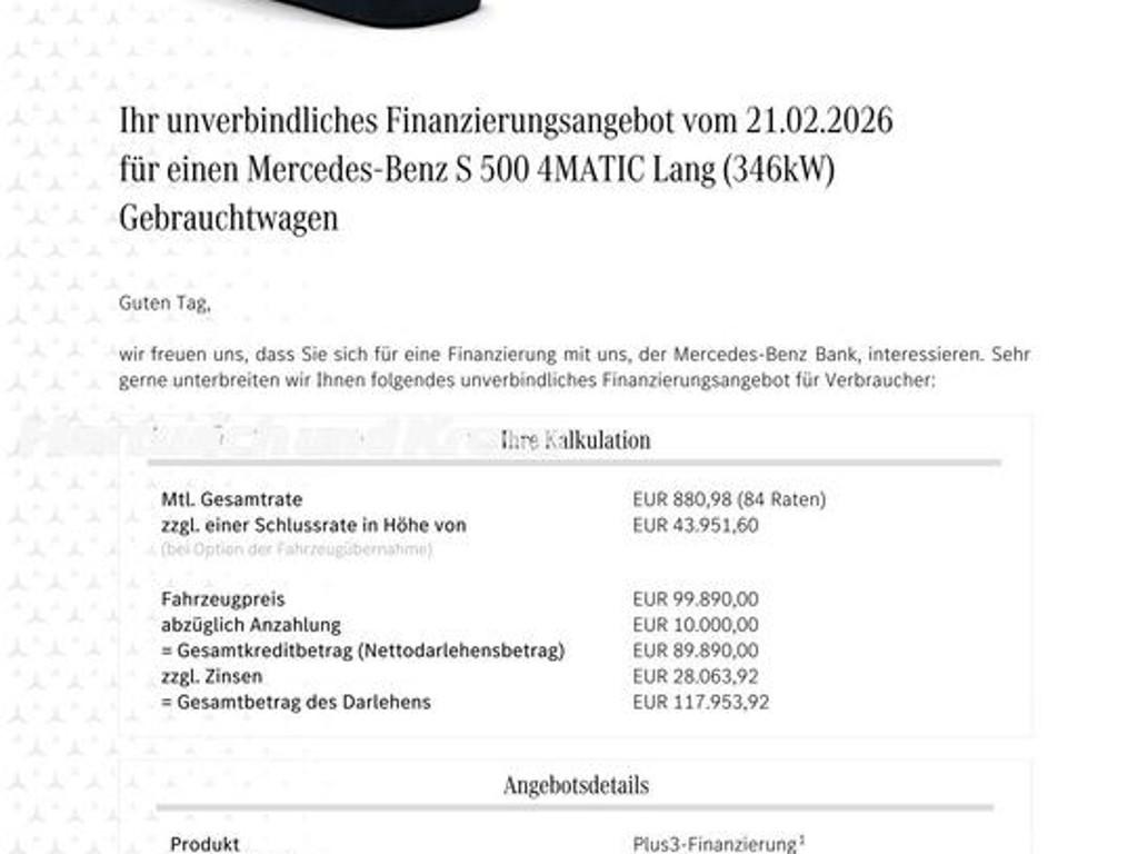 Mercedes-Benz S-Klasse