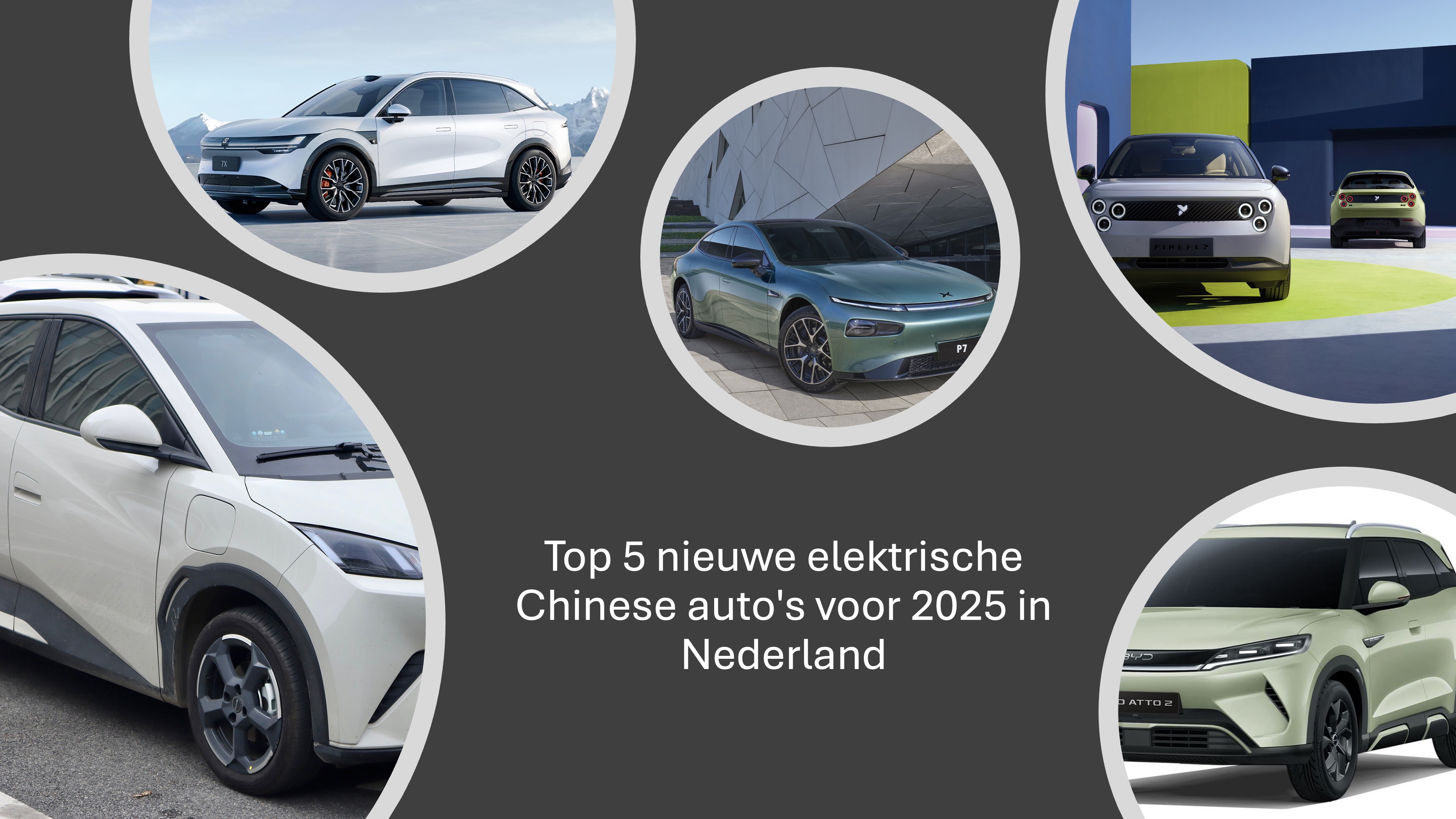 Top 5 nieuwe elektrische Chinese auto's voor 2025 in Nederland