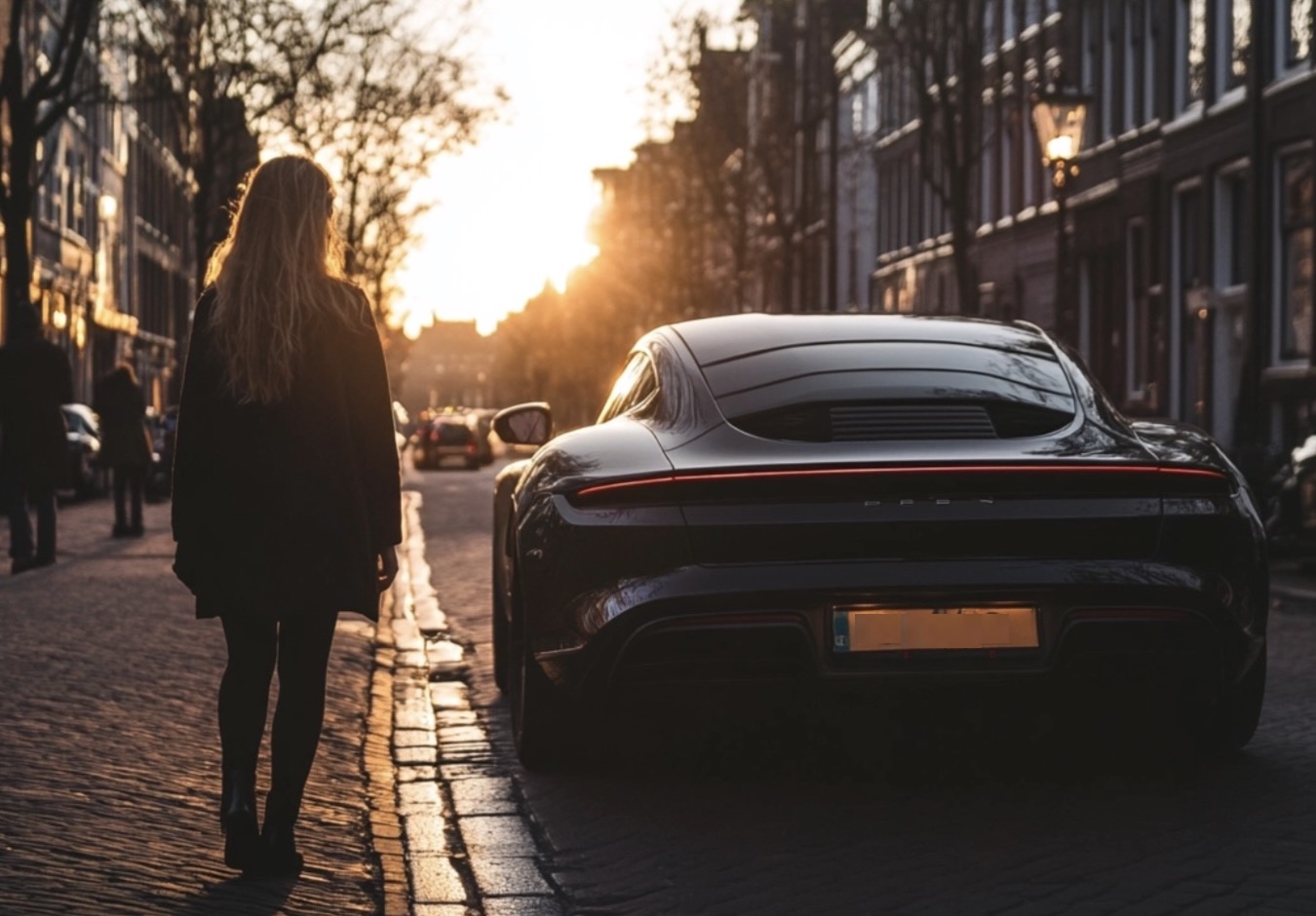 Vrouw porsche