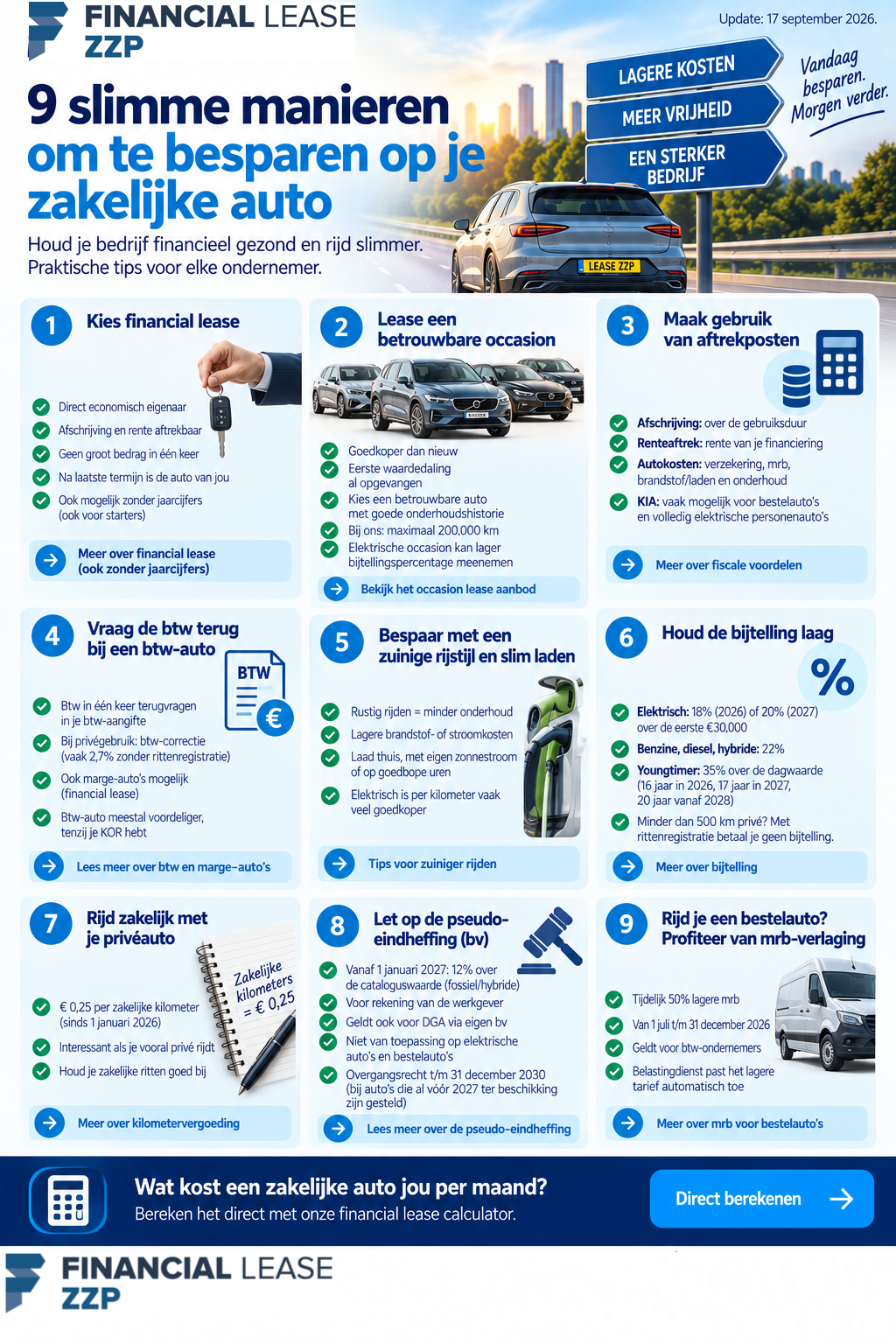 Infographic 9 tips om te besparen