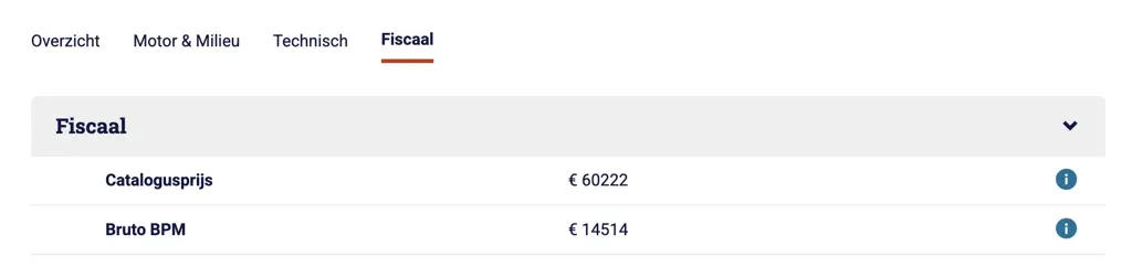 RDW fiscale waarde opvragen